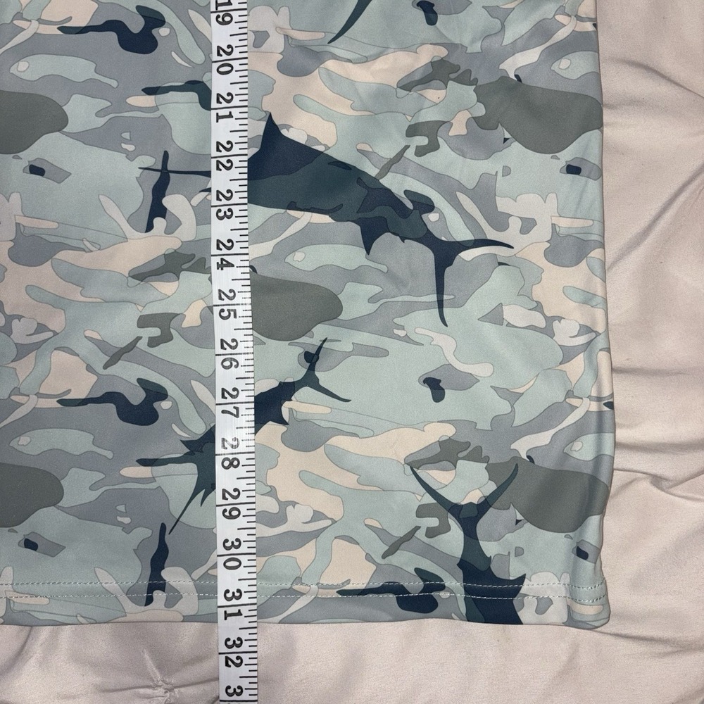 AFTCO Fishing Shirt Mens XL Blue Camo Marlin‎ AFTECH Performance Long Sleeve - Picture 7 of 8
